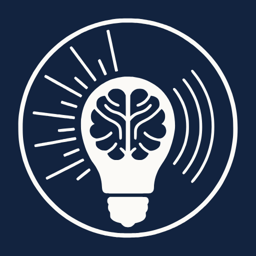 The app icon: the Loren Weisman lightbulb mark in cream on navy