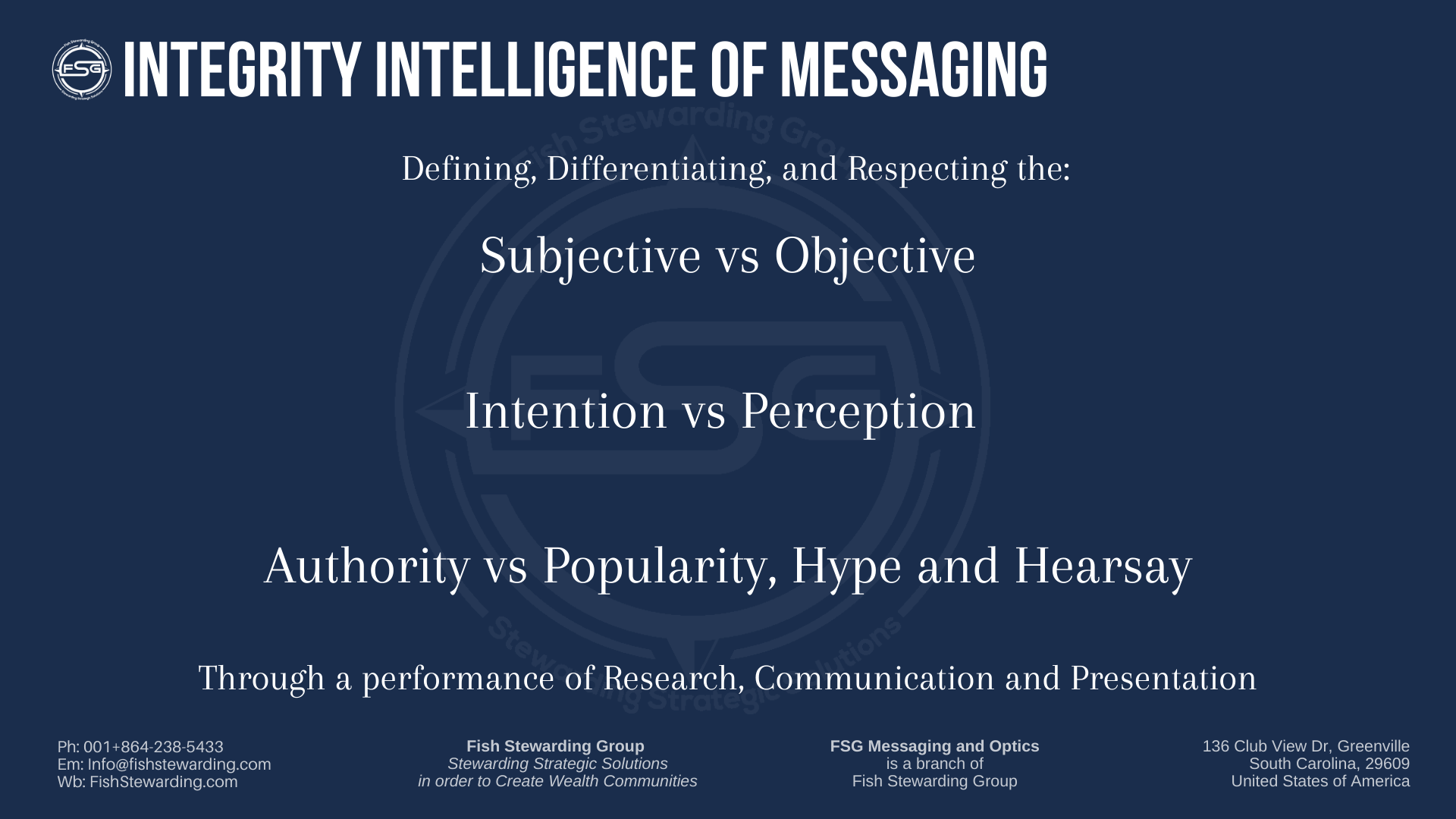 Subjective vs objective messaging. Opinions vs facts online.