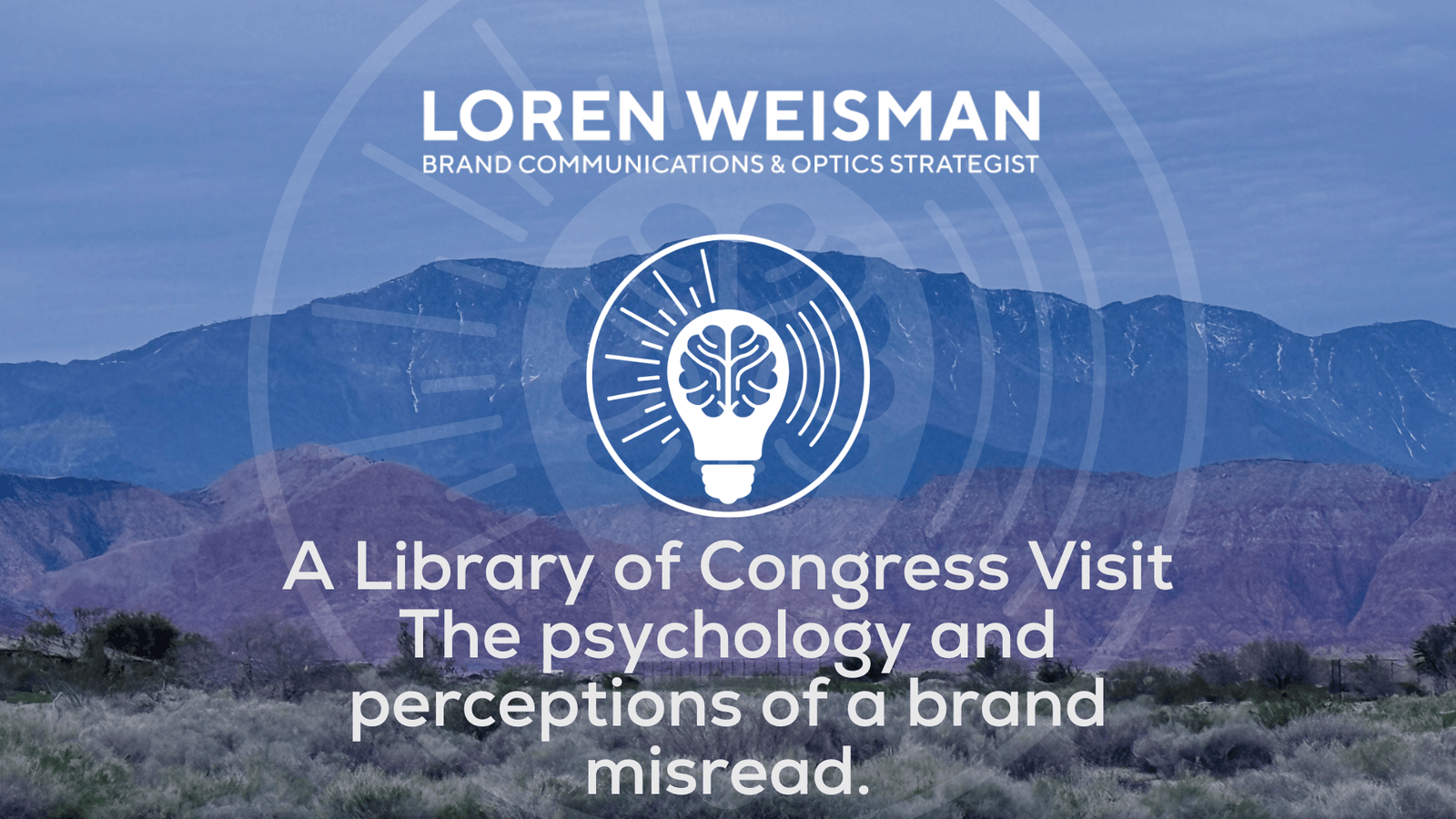 Library of Congress Visit. The psychology and perceptions of a brand misread