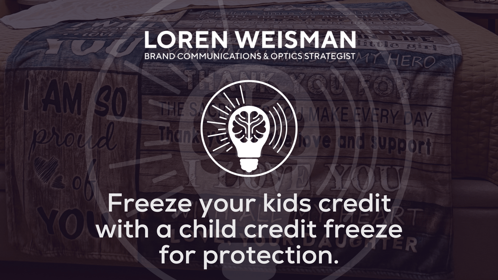 Freeze your kids credit with a child credit freeze for protection.