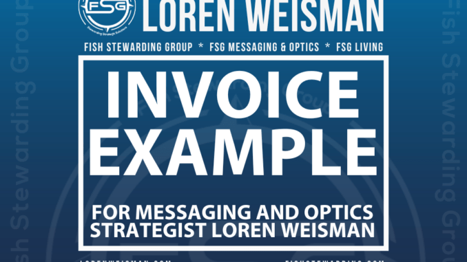 invoice example, messaging and optics strategist