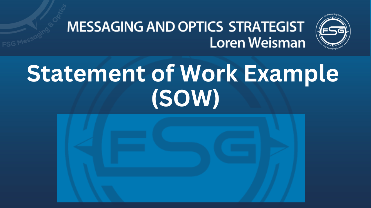 statement of work example, messaging and optics strategist