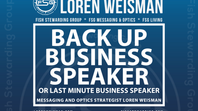 Back Up business speaker or last minute speaker