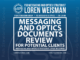 messaging and optics documents, loren weisman, potential clients