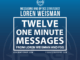 twelve one minute messages, featured image, loren weisman