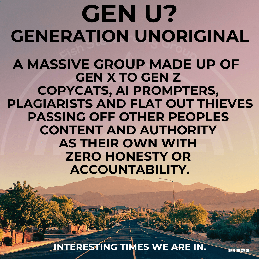 Amplified Authentic Opinions Transcription, GEN U, generation U, generation unoriginal, Loren Weisman