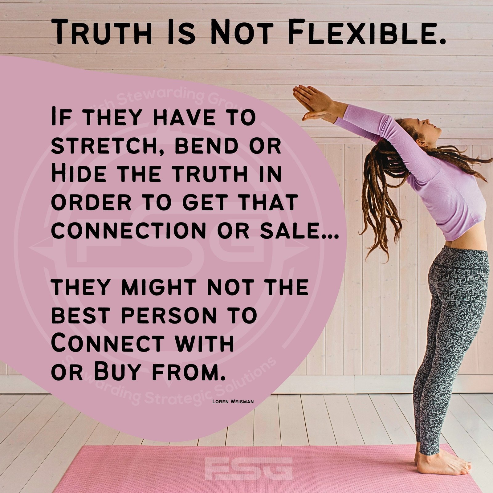 Podcast Guest Solicitation Transcription, truth is not flexible quote