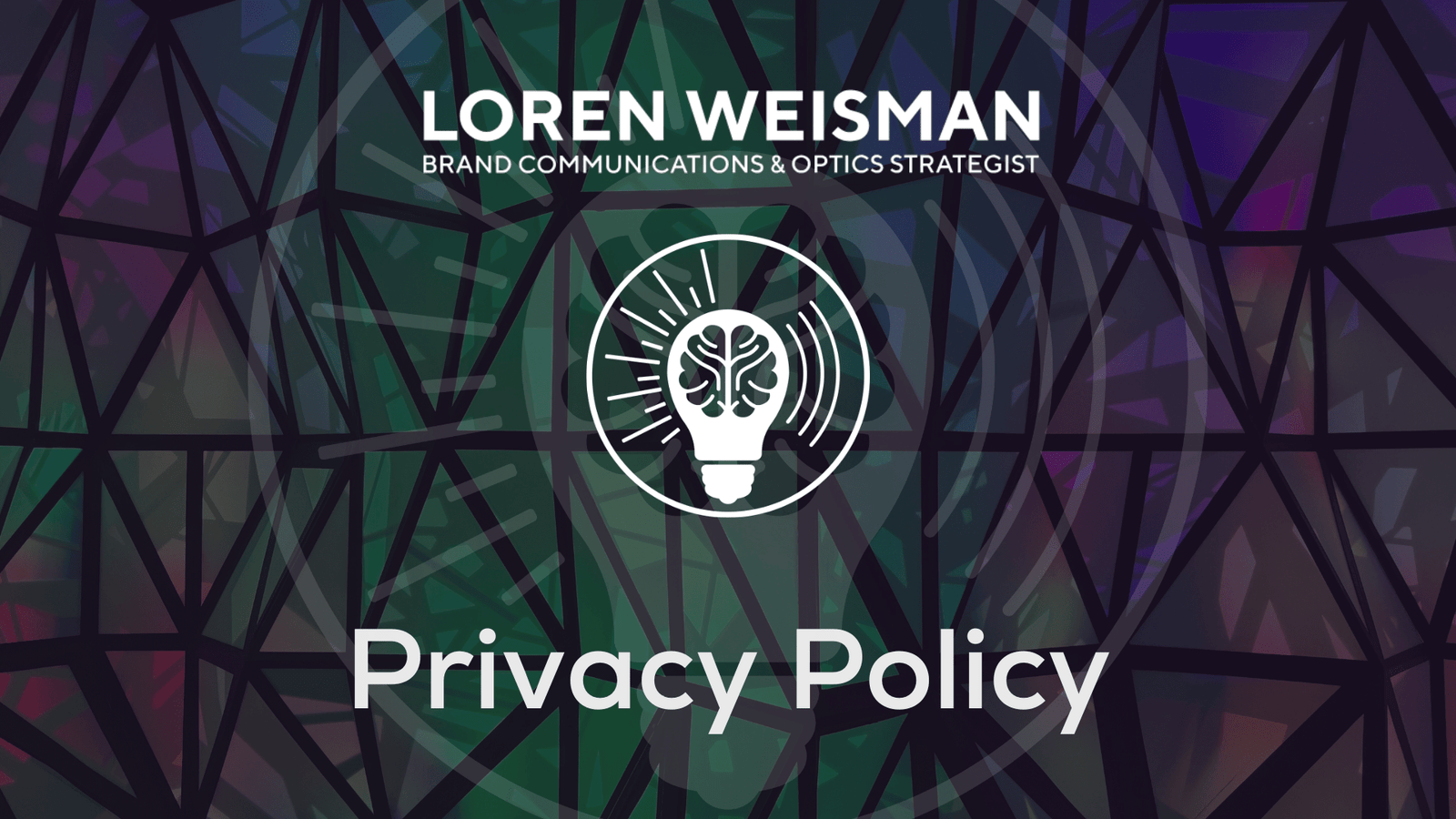 Privacy Policy for LorenWeisman.com