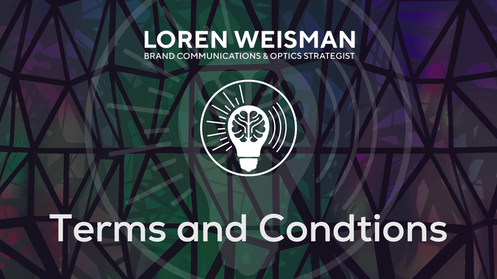 Terms and Conditions for LorenWeisman
