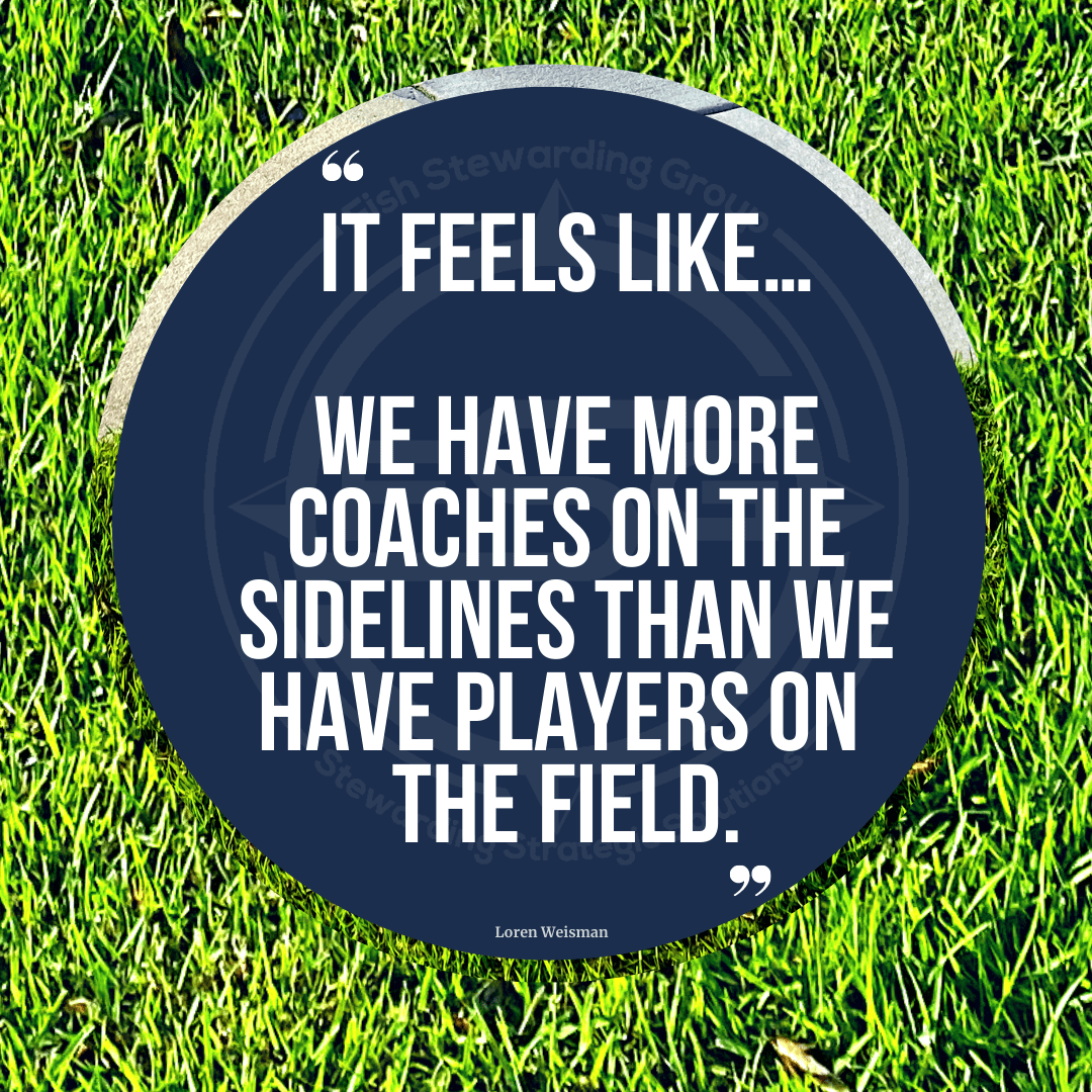 It feels like we have more coaches on the sidelines than we have players on the field.