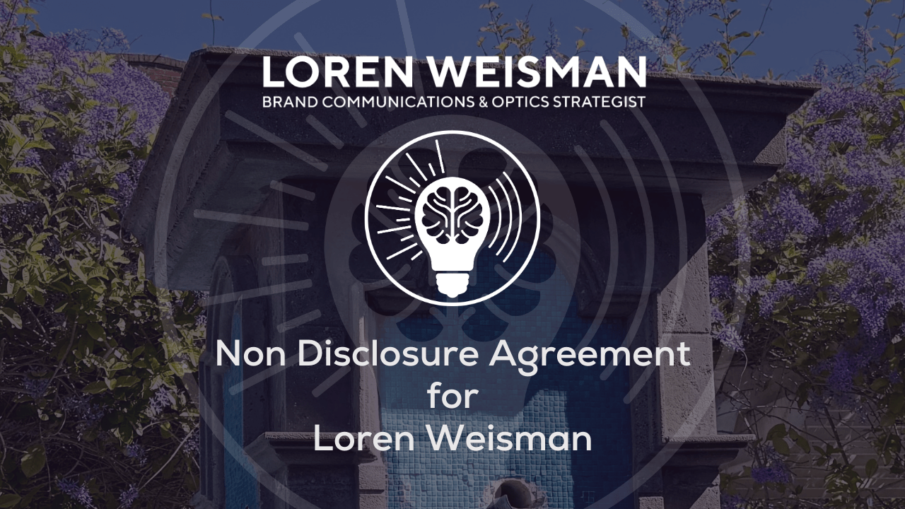 Non-Disclosure Agreement for Loren Weisman