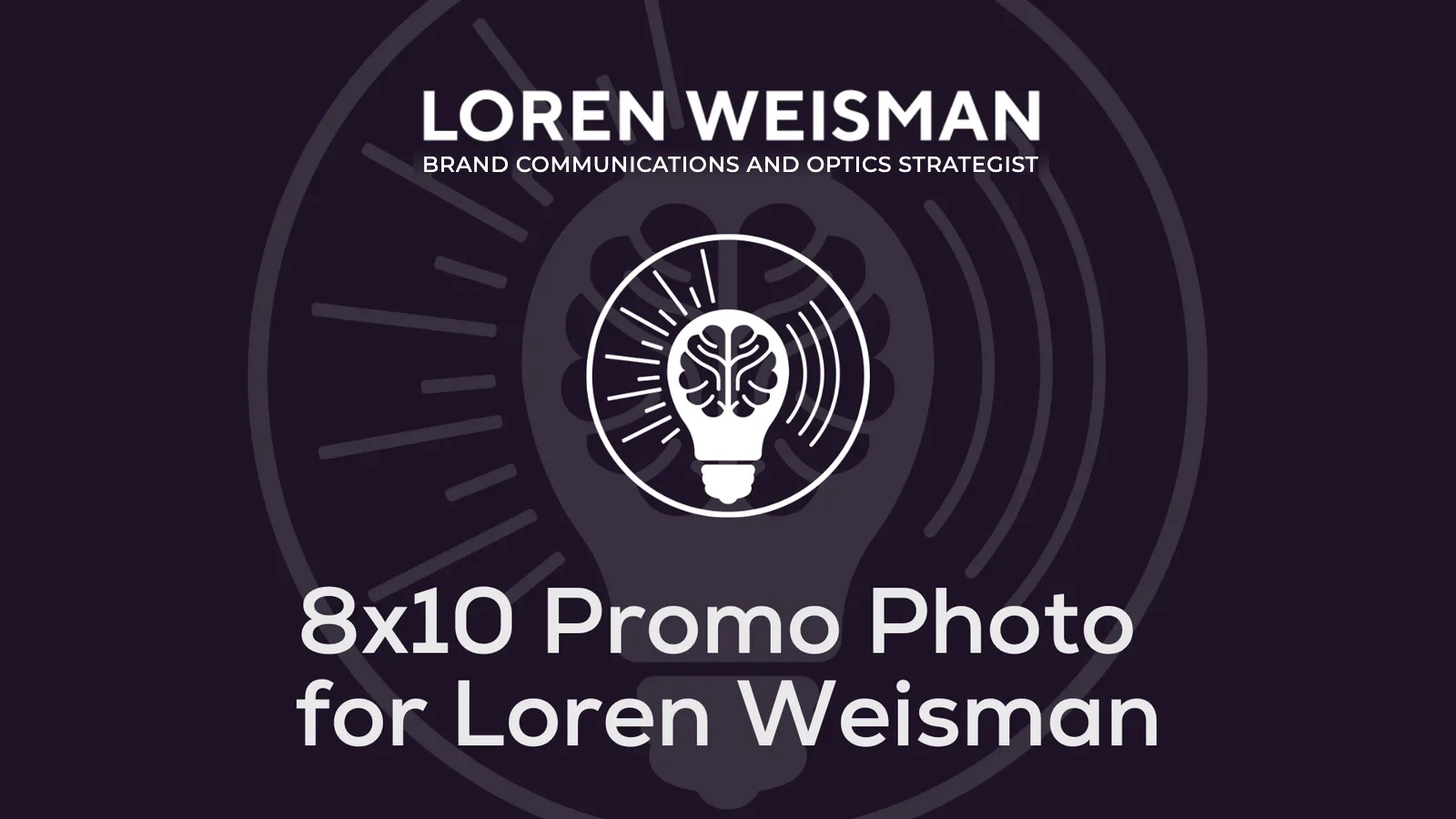 8x10 Promo Photo for Loren Weisman