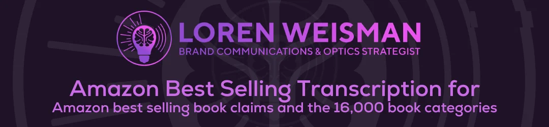 Amazon Best Selling Transcription for Amazon best selling book claims and the 16,000 book categories, header