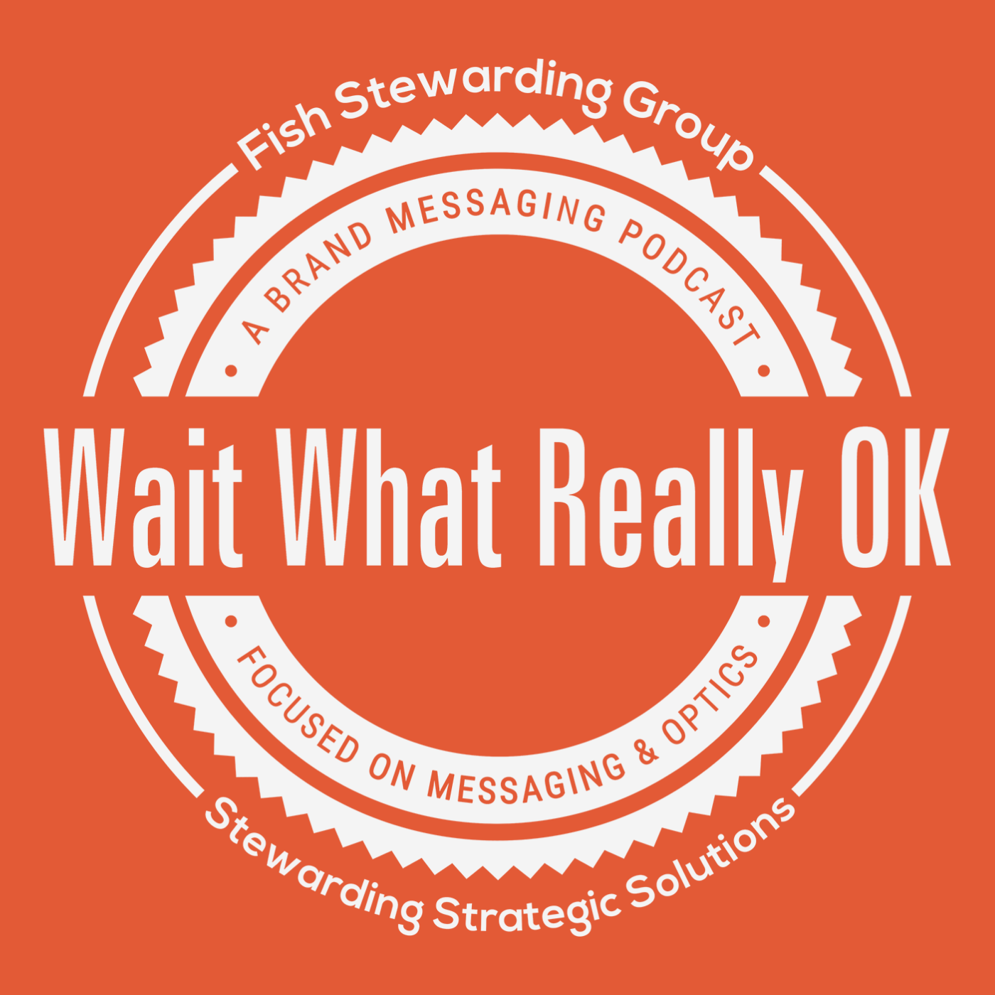 Wait What Really OK logo and orange graphic alone.