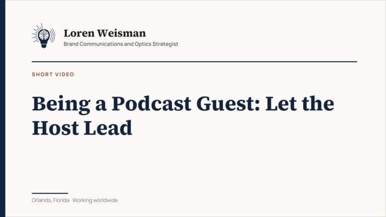 Being a Podcast Guest: Let the Host Lead