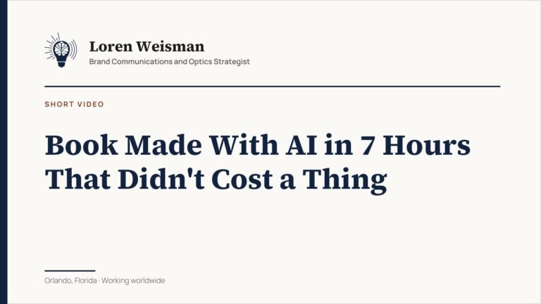 Book Made With AI in 7 Hours That Didn’t Cost a Thing