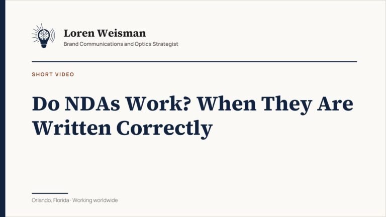 Do NDAs Work? When They Are Written Correctly