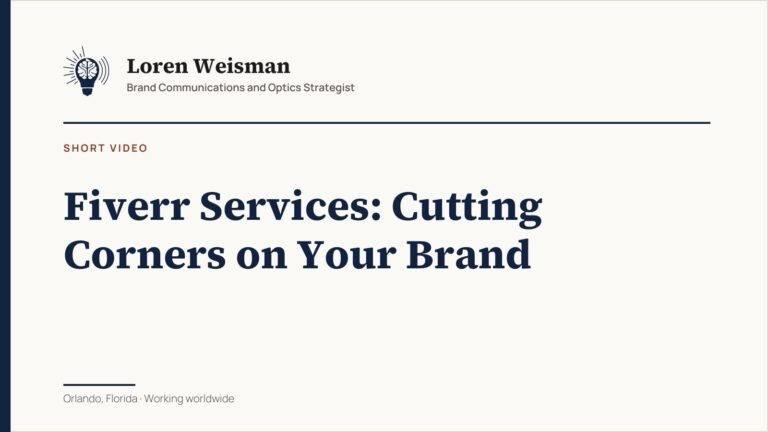 Fiverr Services: Cutting Corners on Your Brand
